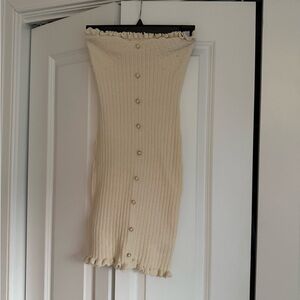 Elegant Cream Knit Dress